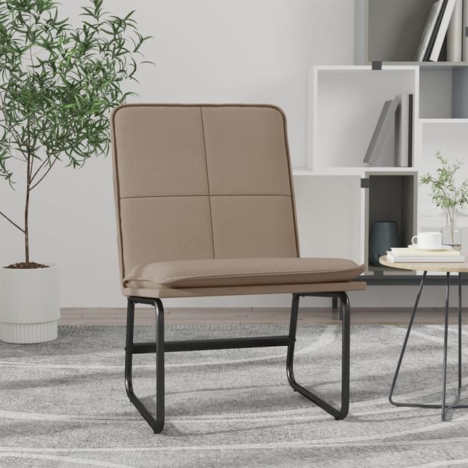 vidaXL - Loungestoel - 54x75x76 - cm - kunstleer - cappuccinokleurig