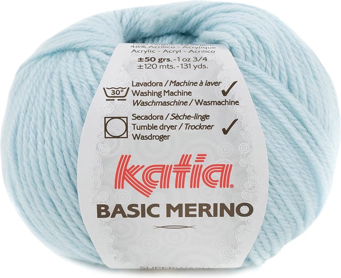Katia Basic Merino - 86 babyblauw - Wol/Acryl Garen