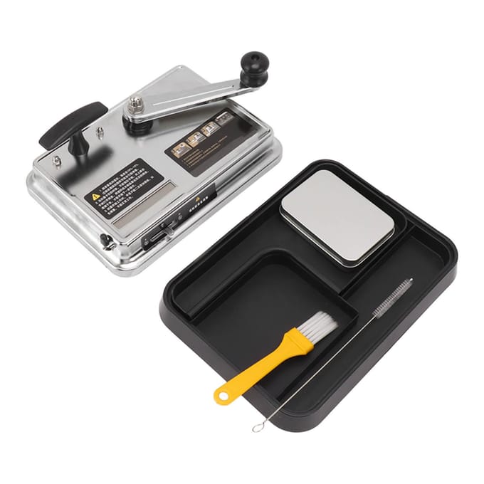 Handmatige Rolmachine Rechte Duw Roestvrij Staal s Roller Maker Zwart 6.5mm/0.26in zilver