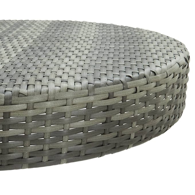 vidaXL - Tuintafel - 75,5x106 - cm - poly - rattan - grijs