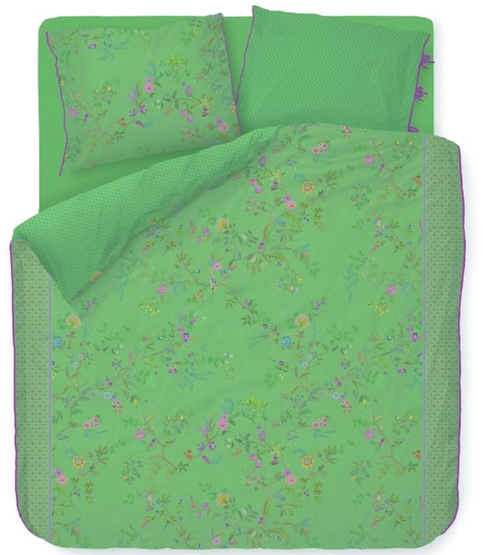 Pip Studio Bustani dekbedovertrek - Eenpersoons - 140 x 200/220 cm - Groen