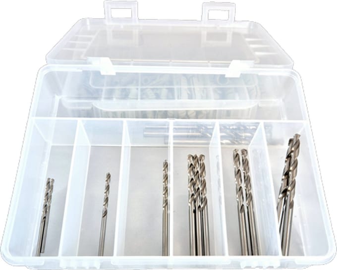 Borenset - HSS geslepen - 14-delig - 2mm t/m 6mm