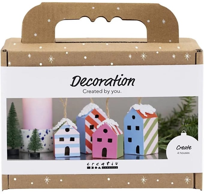 Creativ Company Mini Hobbyset Decoratie, Huizen, kleurrijk