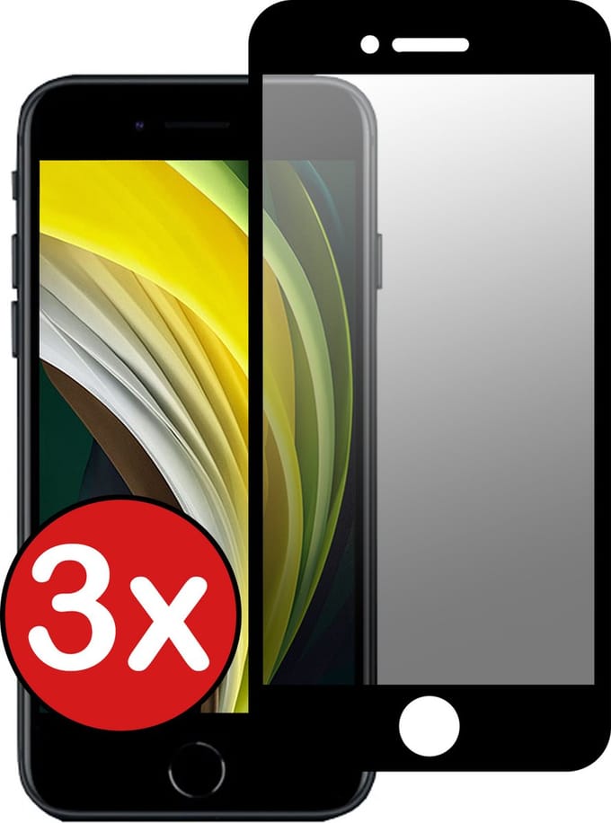 Screenprotector Geschikt voor iPhone 6s Screenprotector Privacy Glas Gehard Full Cover - Screenprotector Geschikt voor iPhone 6s Screenprotector Privacy Tempered Glass - 3 PACK