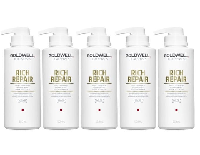 5x Goldwell Dualsenses Rich Repair 60 sec. Treatment 500ml