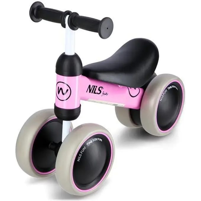 NILS FUN RB002 - Loopfiets - Roze - Stabiele Constructie - EVA Wielen