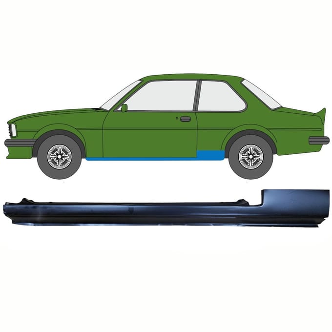 Volledige dorpel voor Opel Ascona B 1975-1981 / Links