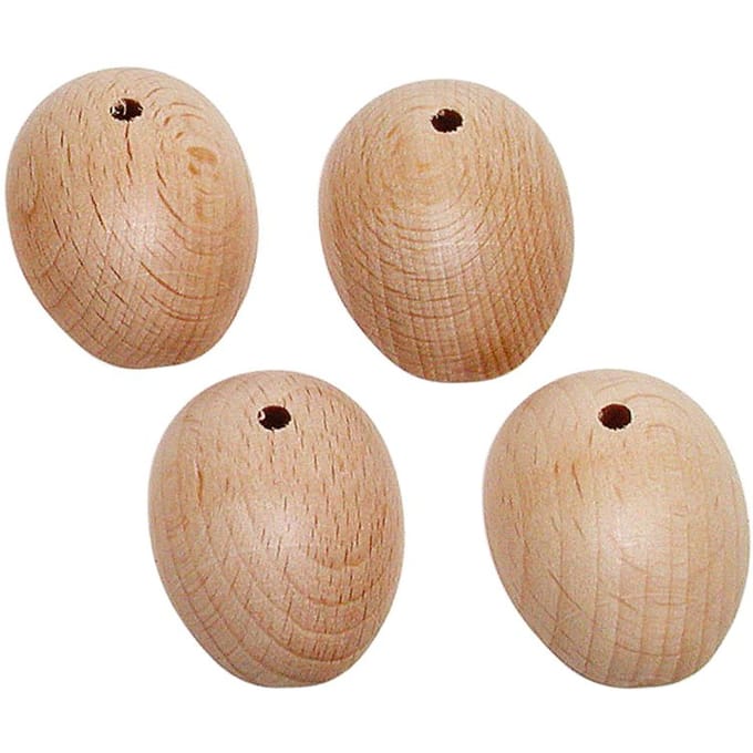 Houten poten met gat, 4 stuks