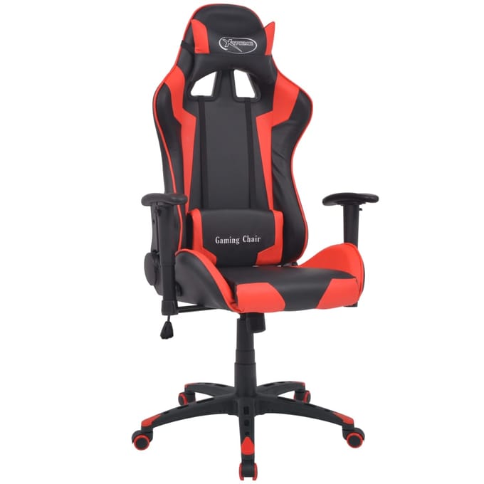vidaXL - Bureau-/gamestoel - verstelbaar - kunstleer - rood