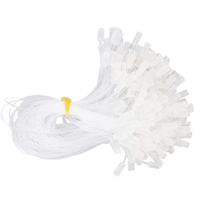 200 stuks Onzichtbare Vislijn Elastisch Draad voor Hairextensions Transparant Sterk Hechtend Haar white