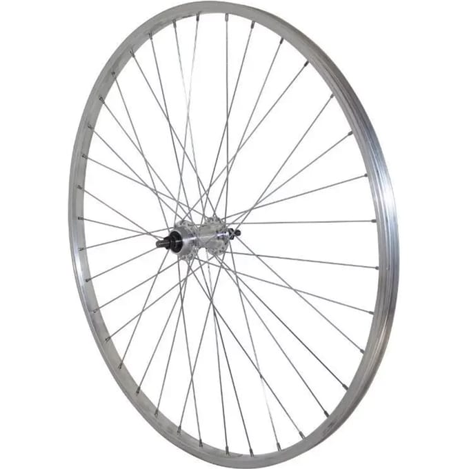 Aluminium achterwiel, naaf met massieve as, vrijloop Velox 1V