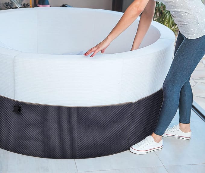 Luxe Hoek-Whirlpool - 156x70 cm - Hydro Massage - Vrijstaand - Novihome