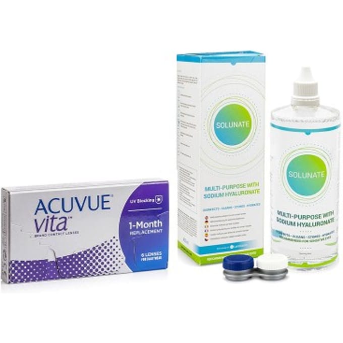 Acuvue Vita (6 lenzen) + Solunate Multi-Purpose 400 ml met lenzendoosje