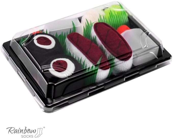 Rainbow Socks - Sushi Skarpetki - Tonijn Nigiri & Maki - EU 36-40 - Gekleurd & Grappig