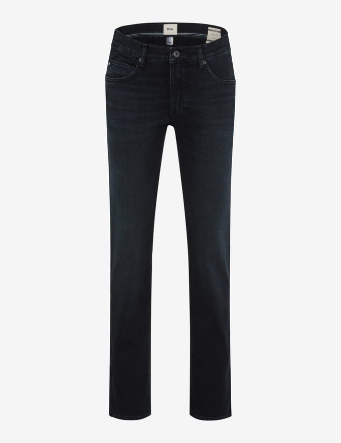 Brax Heren Jeans  Style CADIZ ROYAL BLUE BLACK, denim donkerblauw, maat 46/34