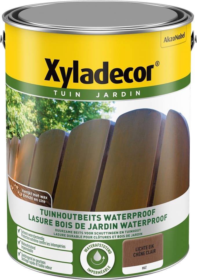 Xyladecor - Tuinhoutbeits Waterproof - Lichte Eik - 5 L