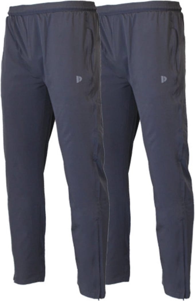 2-Pack Donnay - 2-way Stretch trainingsbroek (Alex) - Sportbroek - Heren - Dark Grey (035) - maat S
