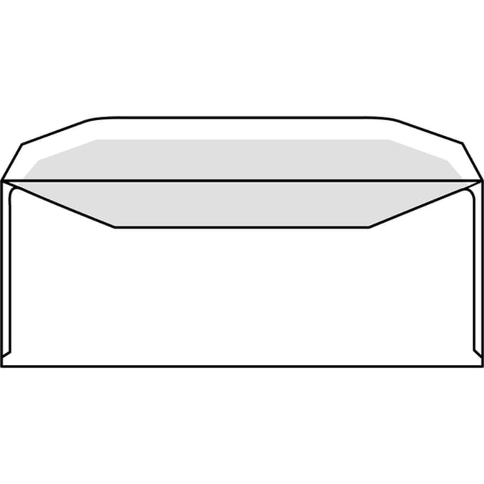 Envelop IEZZY C5/6 114x229mm venster rechts gegomd wit 500 stuks
