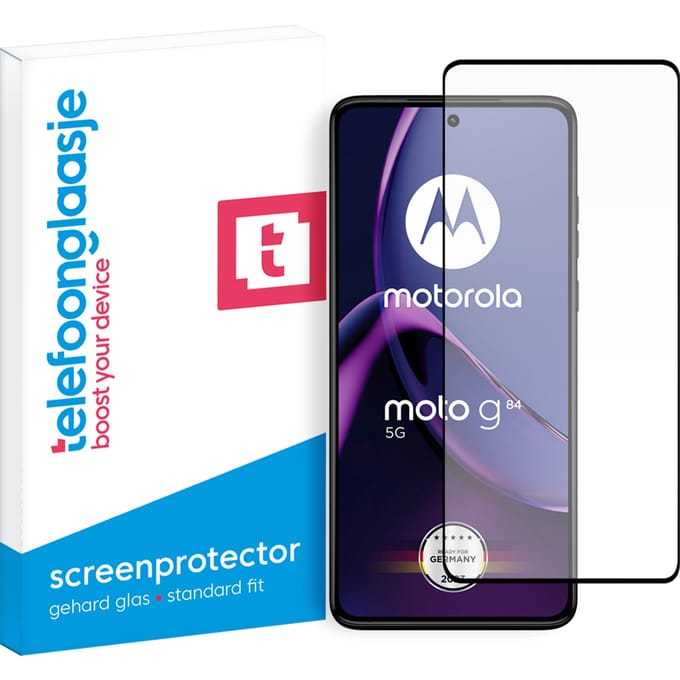 Motorola Moto G84 screenprotector gehard glas Edge to Edge