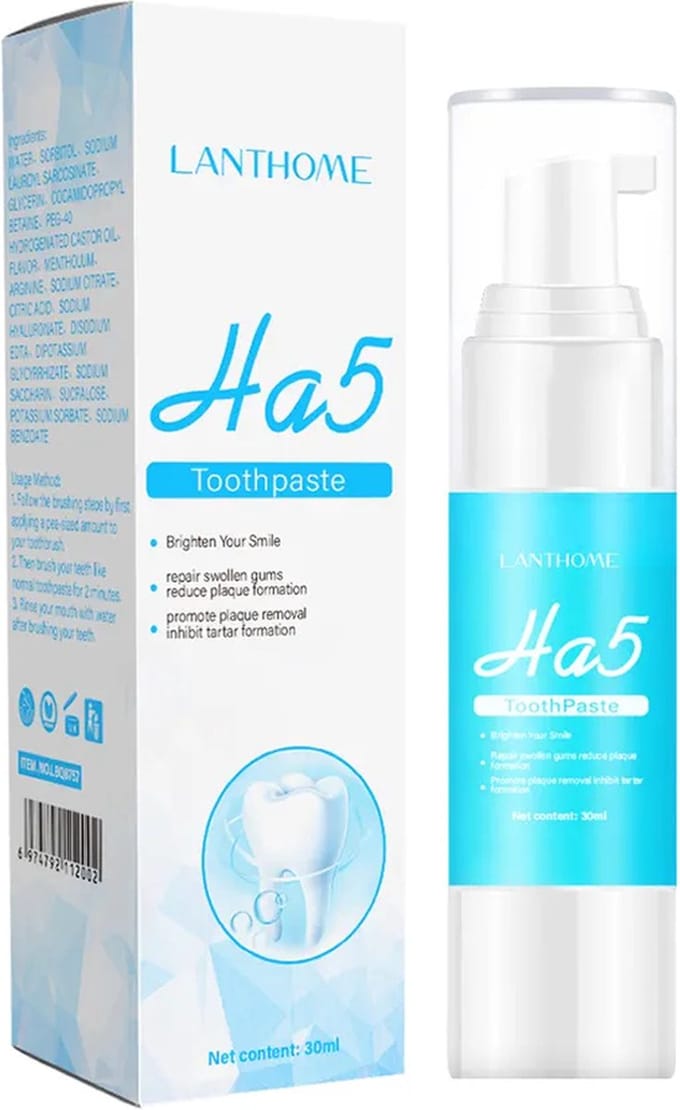 Lanthome - HA5 - Whitening Schuim Tandpasta - 3 in 1 - 30ml