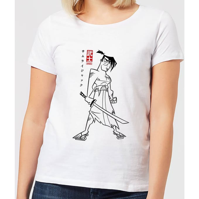 Samurai Jack Kanji Women's T-Shirt - White - S