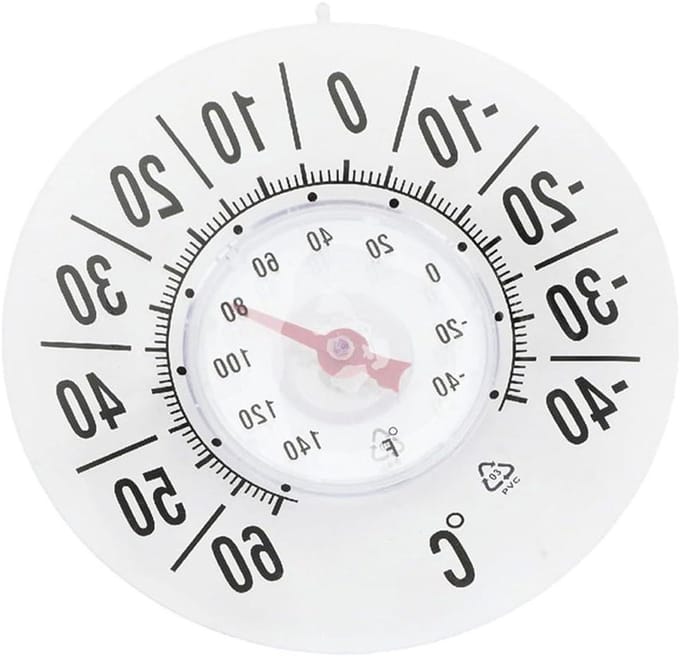 Raamthermometer - Temperatuurmeter Weer - Buiten Temperatuur - Waterdicht Weerbestendig - 18 cm - Transparant