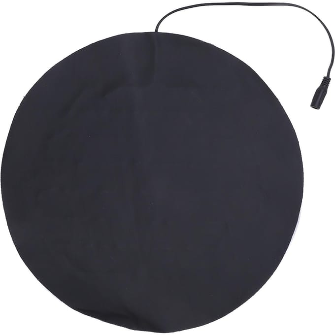 USB Verwarmingskussen voor Kleine Huisdieren PU Leer Rond Verwarmde Plaat 3 Niveaus Temperatuur black