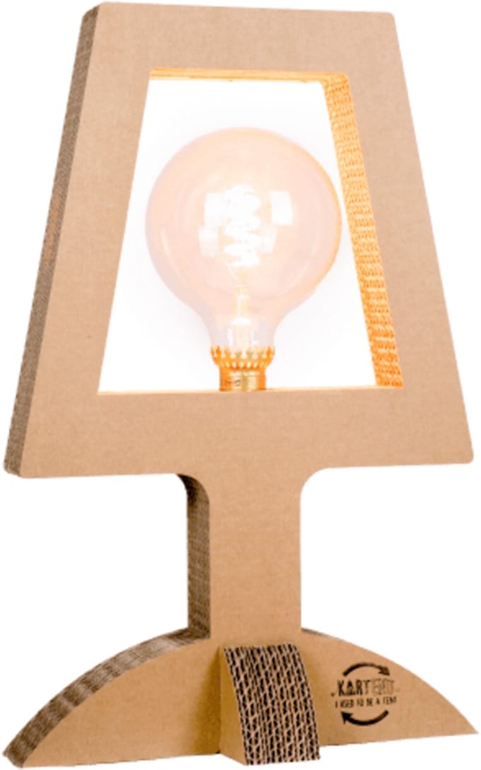 Kartonnen lichtenvoorde lamp - Lamp vorm design | E27 - Kartent