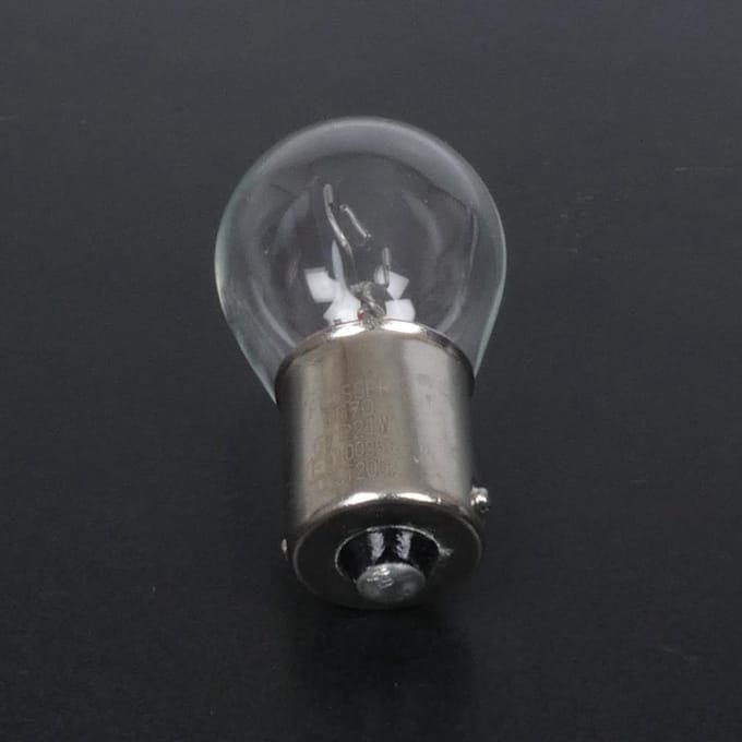 Lampje Flosser 6V 21W P21W fitting BA15S graisseur voor bromfiets motor per stuk Nieuw
