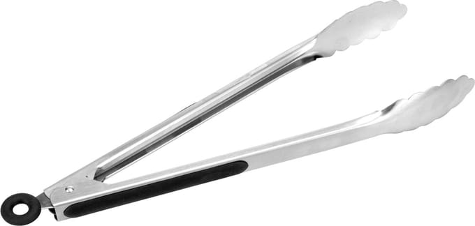 HI Barbecue tang/vleestang - met sluitsysteem - 34 cm - RVS - Barbecue benodigdheden