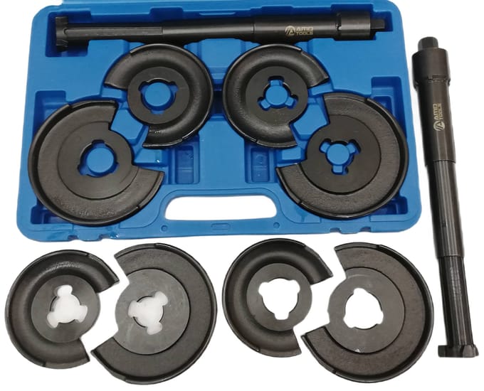 AMD Tools - McPherson Veerspanner - Mercedes - Inclusief Telescoopcompressor - 2500 kg