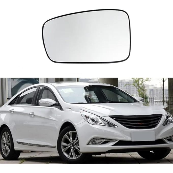 Verre de rétroviseur latéral gauche chauffant avec support, pour Hyundai Sonata 8th 2011 2012 2013 2014 white