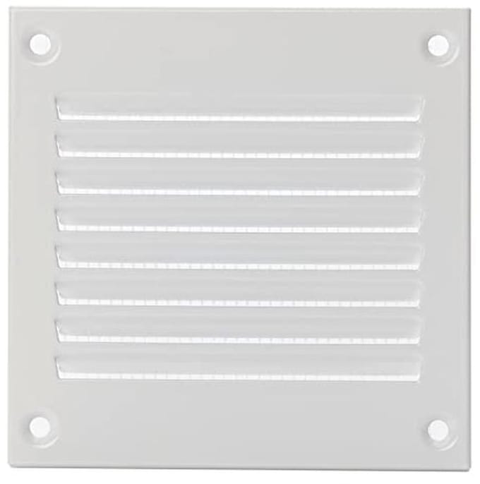 Vierkant Ventilatierooster 100x100 mm - Met Insectenbescherming en Weerbestendig Design