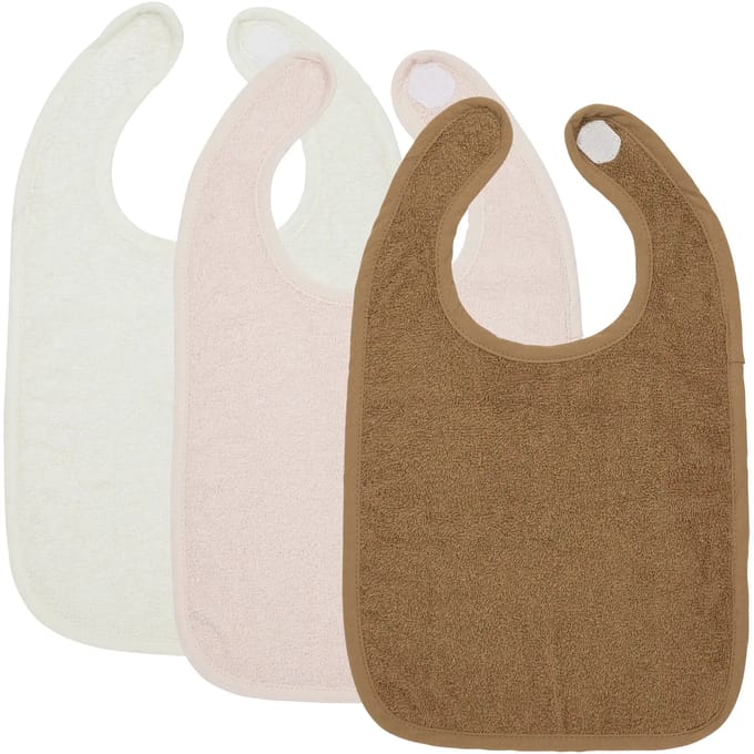 Meyco Baby Uni slab - 3-pack - badstof - offwhite/soft pink/toffee
