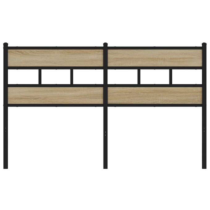 vidaXL - Vervangend - hoofdbord - 140 - cm - ijzer - en - sonoma - eikenkleurig
