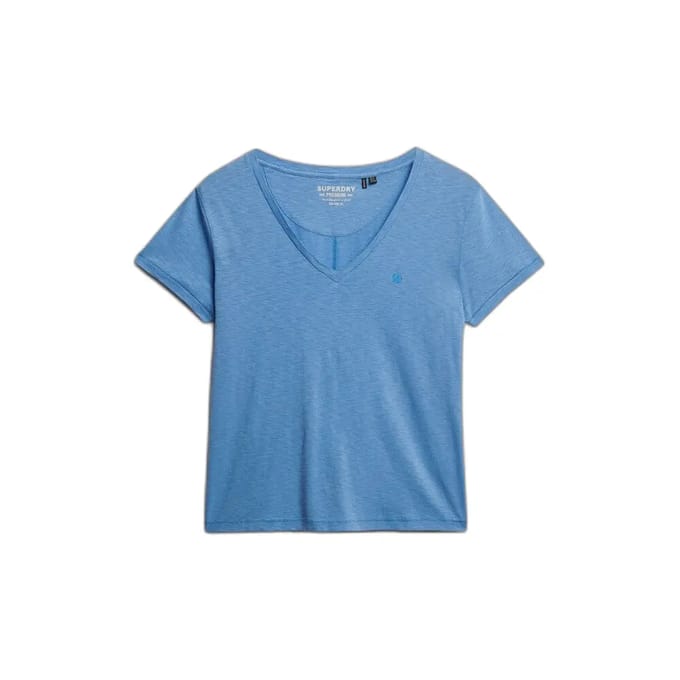 Superdry - Studios Slub T-shirt met Borduursel - Dames - T-shirts