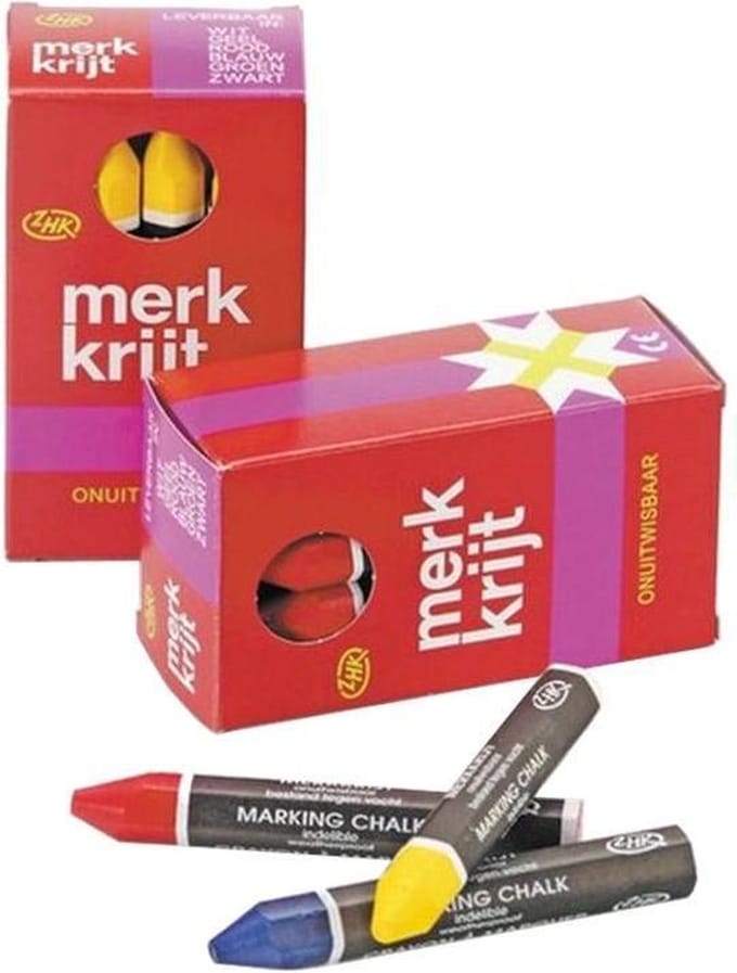 ZHK Merkkrijt - Rood - 13 x 100mm (12st)