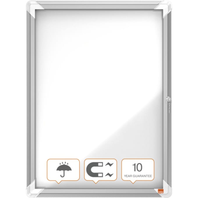 Nobo - Buitenvitrini - Draaideur - Magnetische Binnenkant - 4x A4