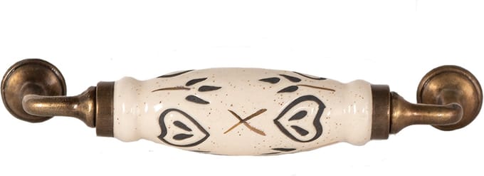 Clayre & Eef Handgreep 17 cm Beige IJzer