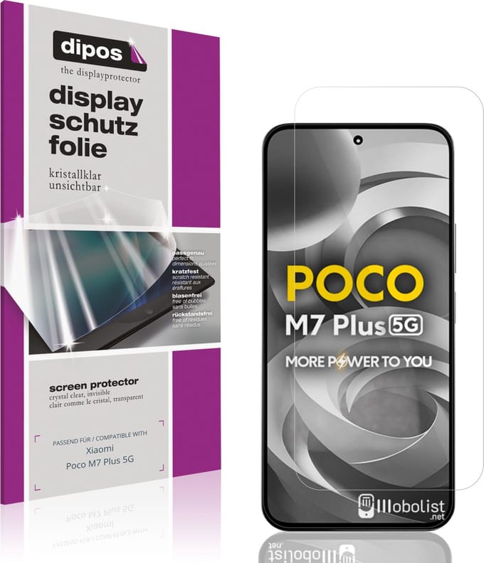 dipos – 4x Beschermfolie geschikt voor Xiaomi Poco M7 Plus 5G | Krasbestendige & heldere Screenprotector Ultra-Thin