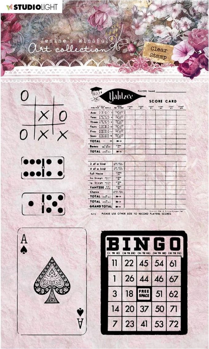 Studio Light Art collection stempel Kaart/Yahtzee stempel