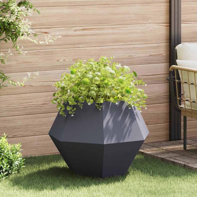 vidaXL Plantenbak Antraciet 75 x 75 x 60 cm Staal