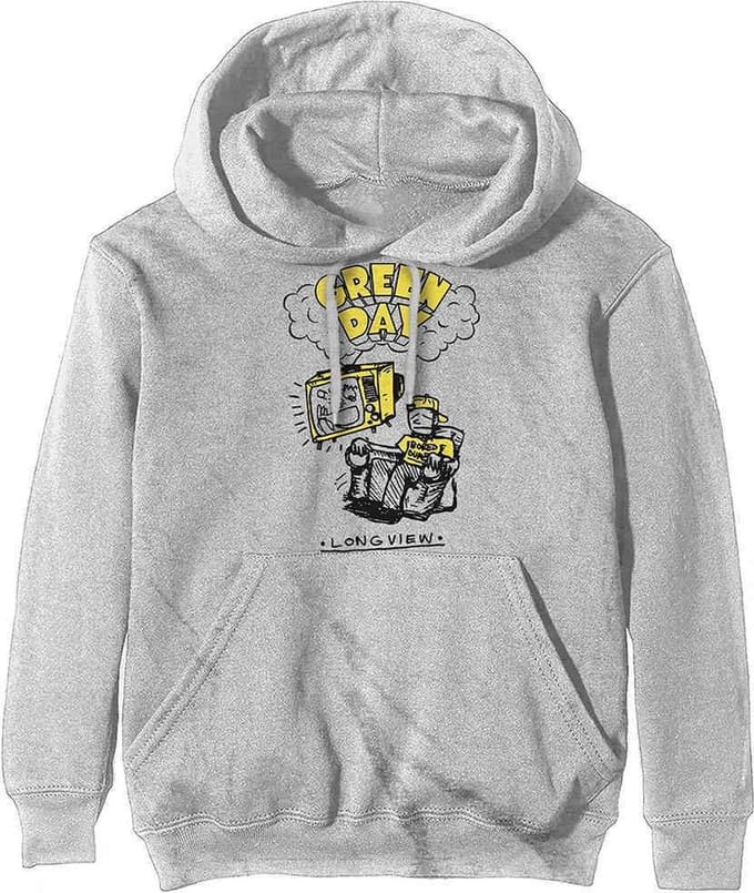 Green Day - Longview Doodle Hoodie/trui - M - Wit