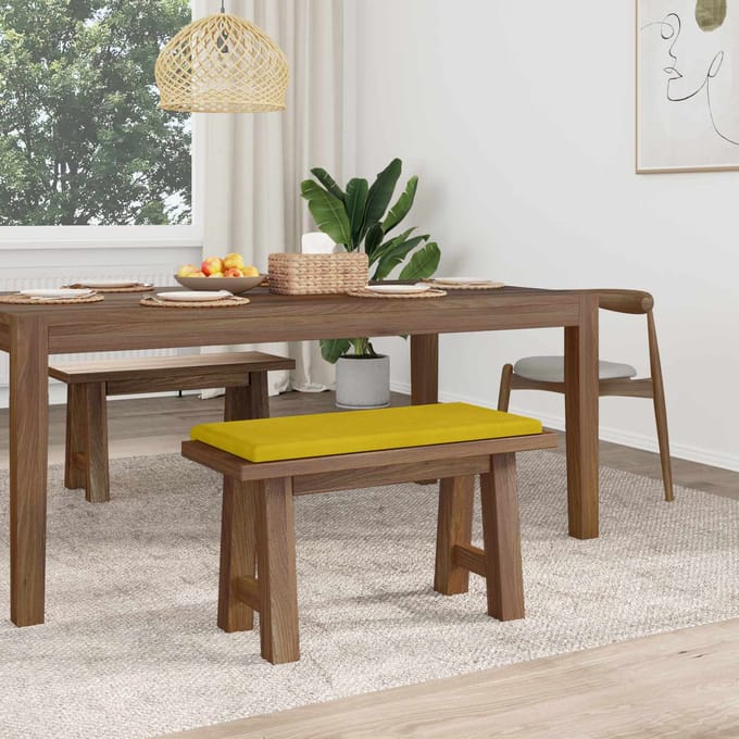 vidaXL - Bankkussen - fluweel - Geel - Diepte - 35 - cm