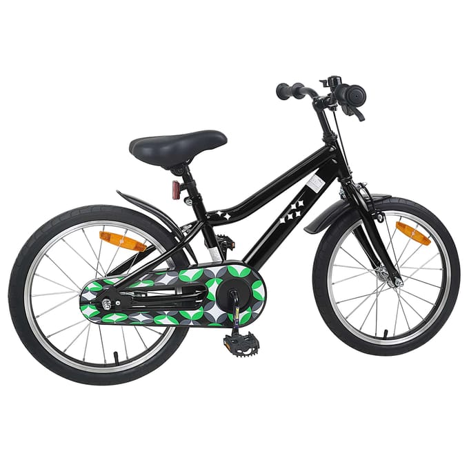 vidaXL - Kinderfiets - 18 - Inch - voor - 5-7 - jaar - oud - Zwart