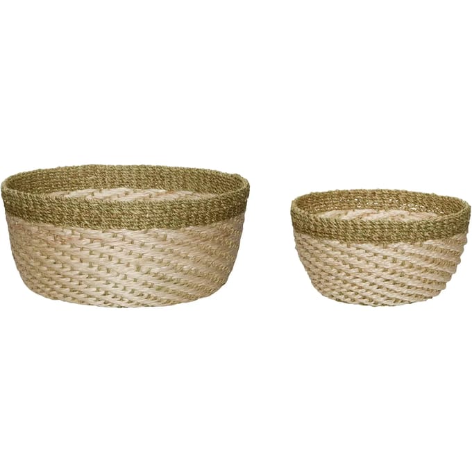 Opbergmand Hubsch Interior Palm (x2)