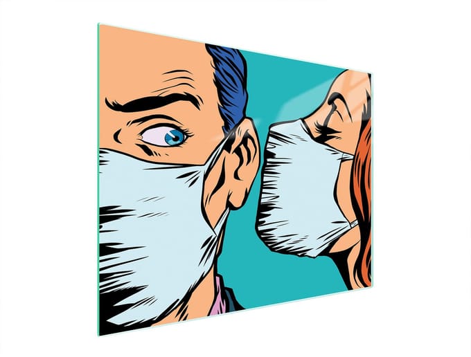 TMK ArtDeko Serie - Snijplank - Glas - 52x40 cm - Antislip