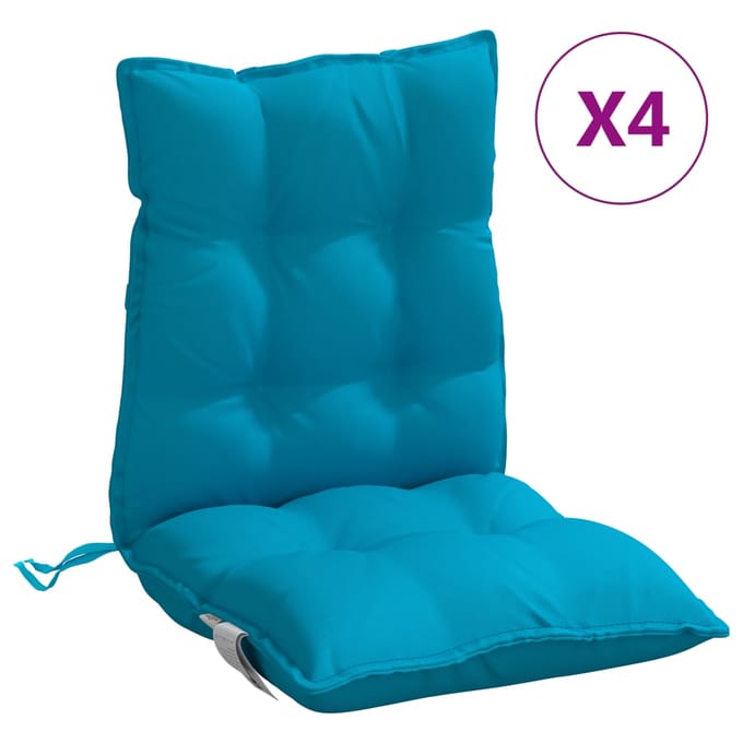 vidaXL - Buitenkussen - 4 - st - Blauw - 100 - x - 50 - x - 7 - cm