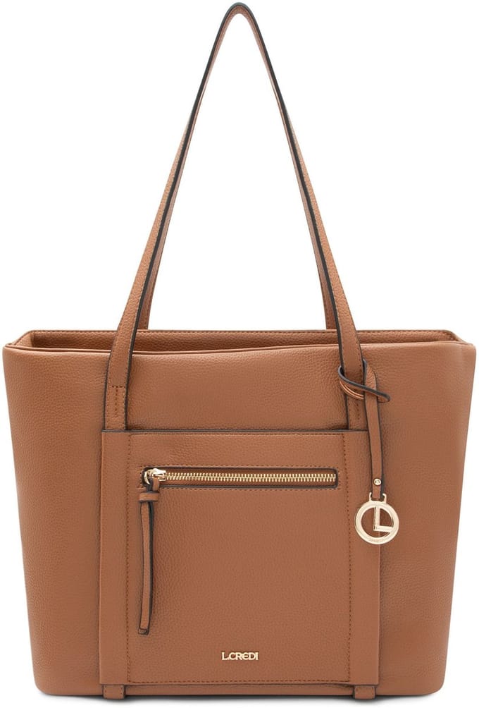 L.CREDI shopper schoudertas Merle Shopper Cognac Lichtbruin