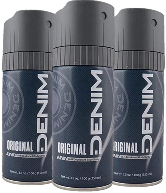 Denim Original Deodorant Body Spray For Men 3 x 150 ml